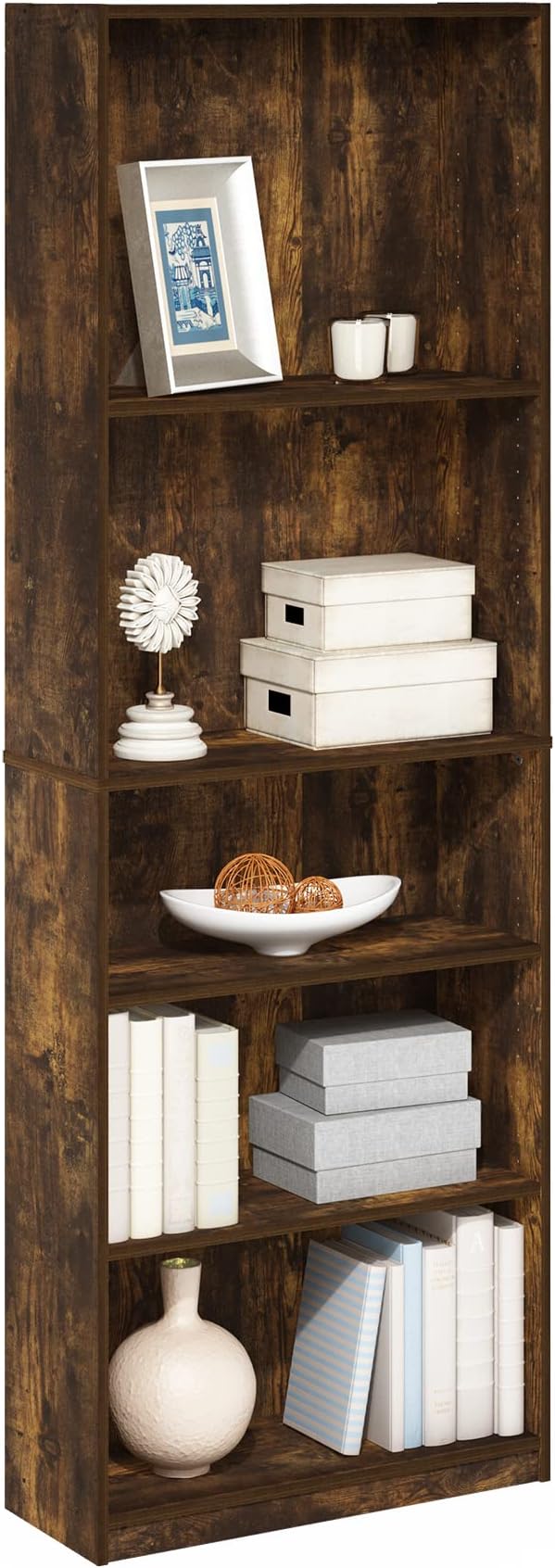 Furinno JAYA Book Shelf, 5-Tier Bookshelf, Bookcase
