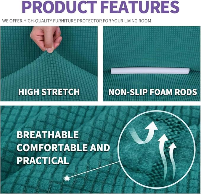 ZNSAYOTX Super Stretch Couch Cover Universal Sofa Covers