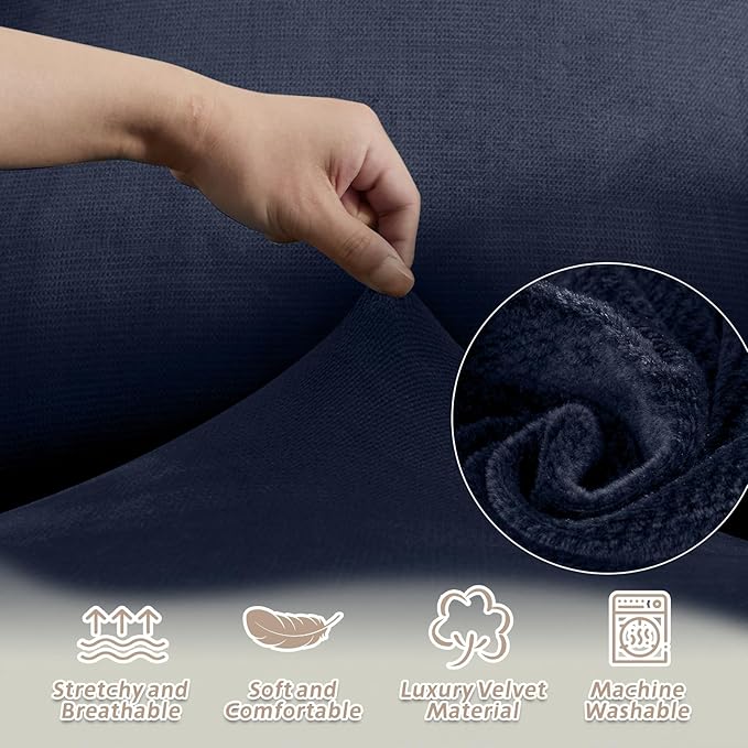 Arfntevss Sectional Recliner Couch Covers Velvet Washable Corner Sectional Sofa