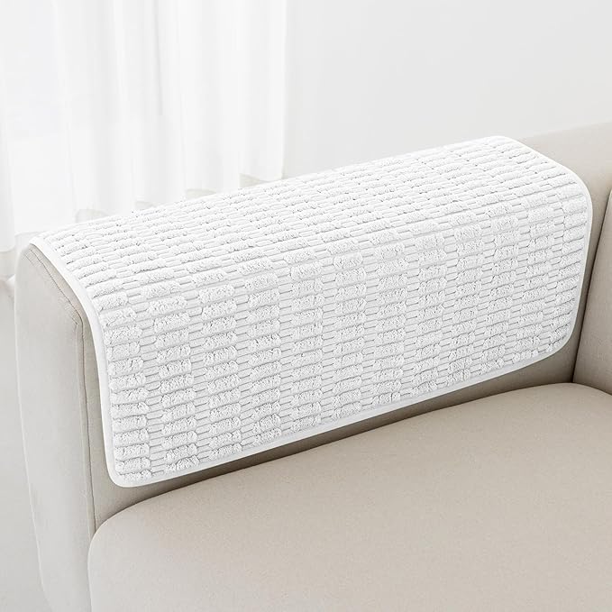 Foxdecor Couch Arm Covers Sofa Armrest Covers, Arm Chair Covers Set of 2