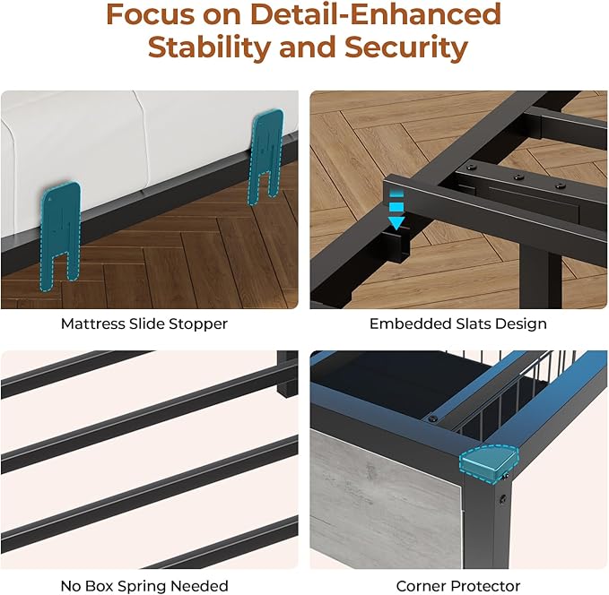 DICTAC Twin Corner Bed Frame