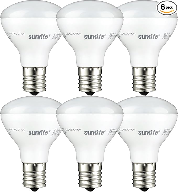 Sunlite LED R14 Mini Flood Light Bulbs, 4 Watts, 280 Lumens, Intermediate Base