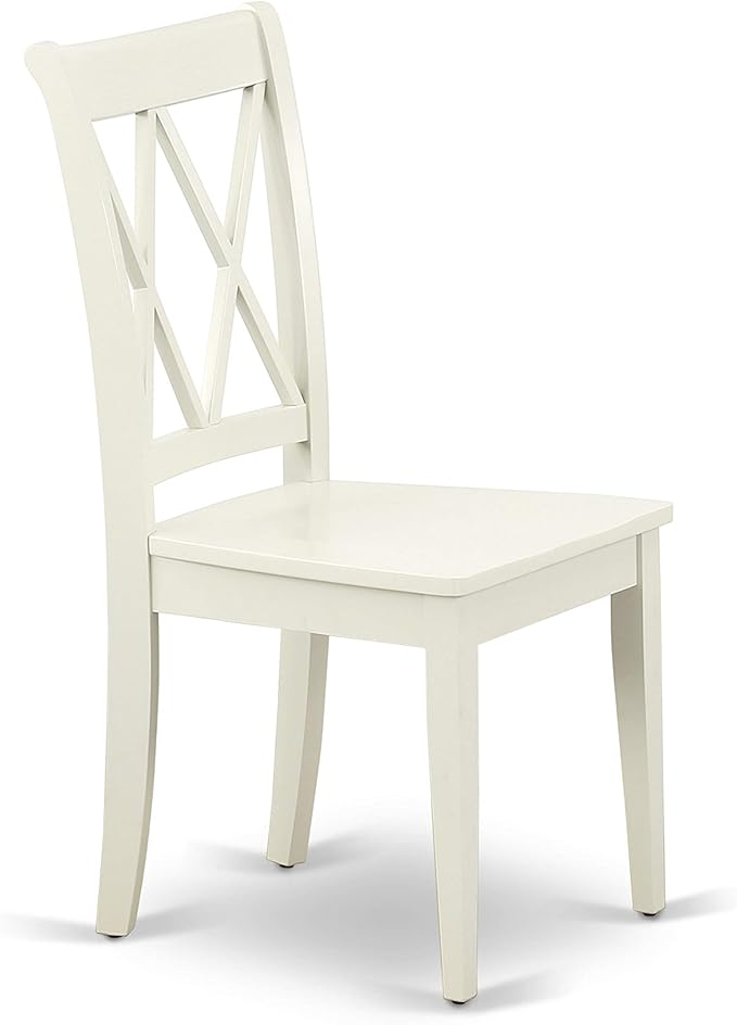 East West Furniture CLC-LWH-W Clarksville Dining Room Chairs