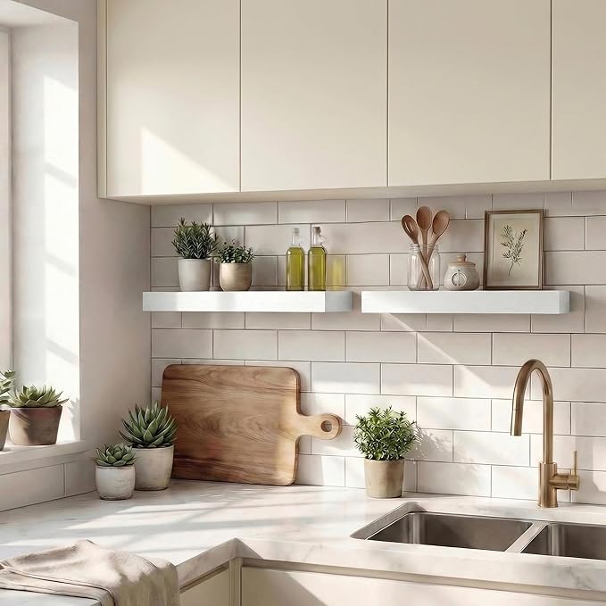 Dreamland White Floating Shelves