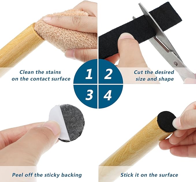 Shappy 2 Packs 120 x 1 x 0.12 Inch Felt Strips