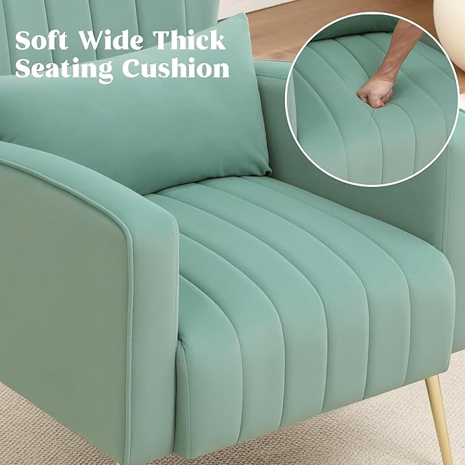 Modern Accent Chair Upholstered Living Room Chair, High Back Arm Chair