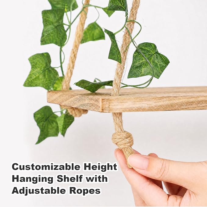 RICHER HOUSE Macrame Floating Shelves