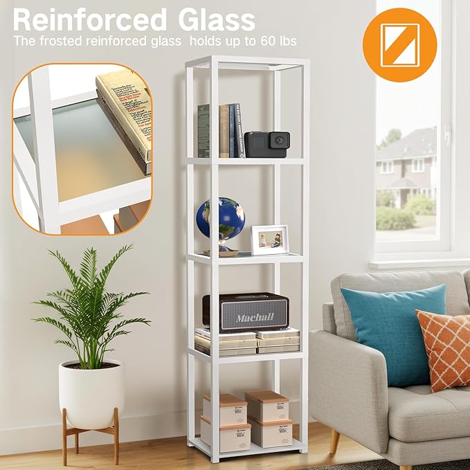 OUTON 67" Glass Display Shelf