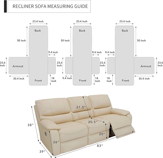 Easy-Going Recliner Sofa Cover, Reversible Couch Cover