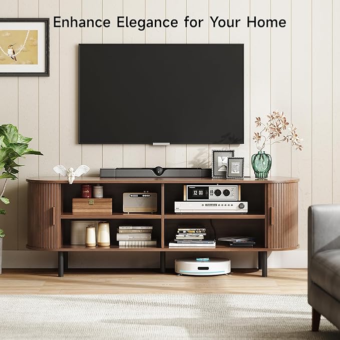 ONBRILL 63" TV Stand with Power Outlet