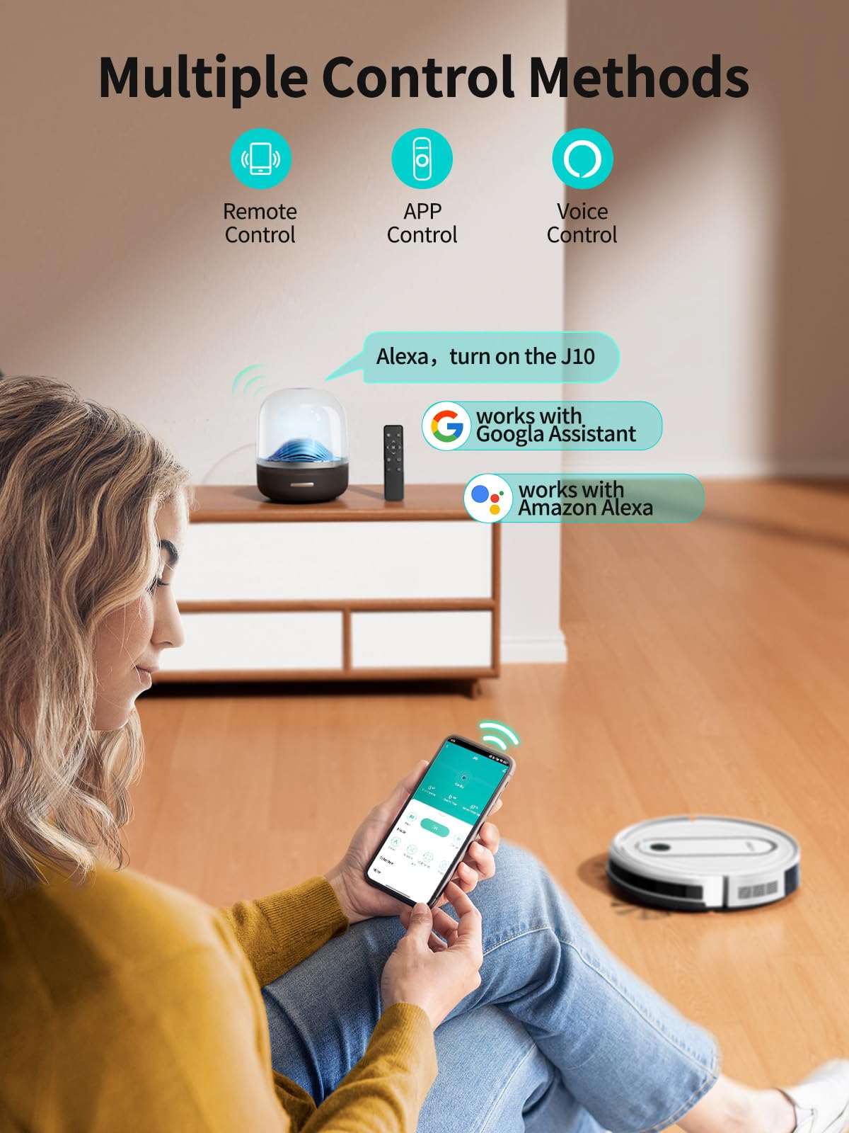 Robot Vacuum and Mop - 4000Pa Powerful Suction, APP/Alexa Control, 3-in-1 Cleaning Solution with Auto Self-Charging, Perfect for Pet Hair, Carpets, and Hard Floors