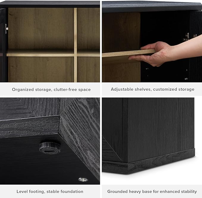 mopio Blake Storage Cabinet, Small Modular Accent Display Sideboard Buffet