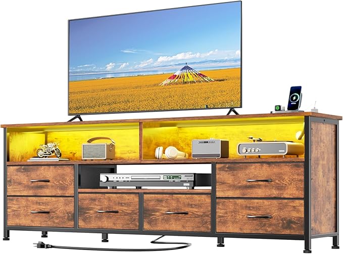 Furologee 63 Inch Entertainment Center, TV Stand