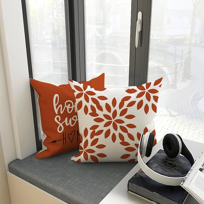 YCOLL Fall Pillow Covers 18x18 Set of 4, Modern Sofa Throw Pillow Cover