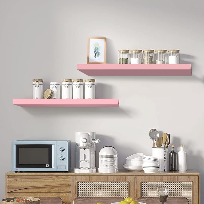 SAUMONIERES 24 Inch Floating Wall Shelves
