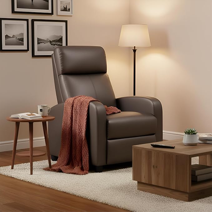 FDW Recliner Chair Reclining Sofa Leather Chair Home Theater Seating Lounge