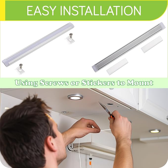 LED Light Bar, Curio Display, Hutch Bookcase Shelf Lighting, Rotary Dimmer
