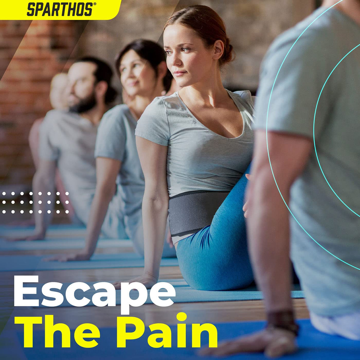 Sparthos Hip Brace - Sciatic Nerve Support Belt - Sciatica, SI Joint, Hamstring Pain Relief - Orthopedic Thigh Groin Compression Wrap - Flexor Strain Arthritis Siatic - For Men & Women (Right Leg)