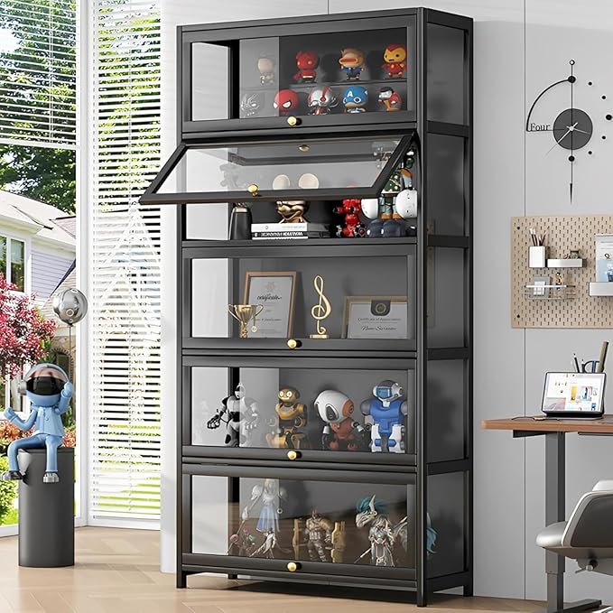 Display Cabinet with Acrylic Door, 5-Tier Curio Display Cabinet, Display Case