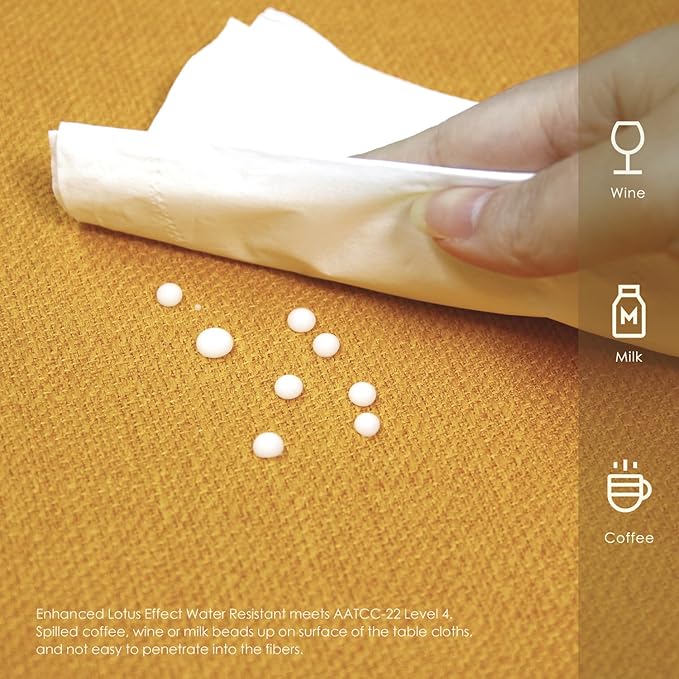 BALCONY & FALCON Rectangle Tablecloth Washable Wrinkle Resistant and Water
