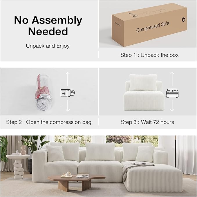Novilla 70.8" Modular Sectional Sofa, Modern Cloud Sectional Couch