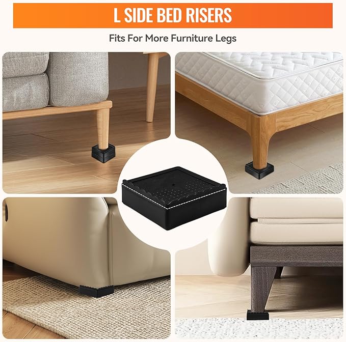 Furniture Risers, 8 Pack Bed Risers