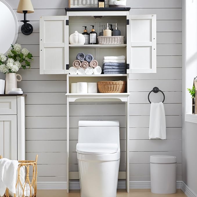 ACCOHOHO Over The Toilet Storage Cabinet, Farmhouse Bathroom Cabinet
