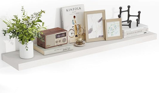 Acovy 48 Inch Floating Shelves, Wooden Shelves