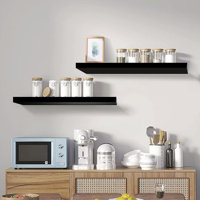SAUMONIERES 24 Inch Floating Wall Shelves
