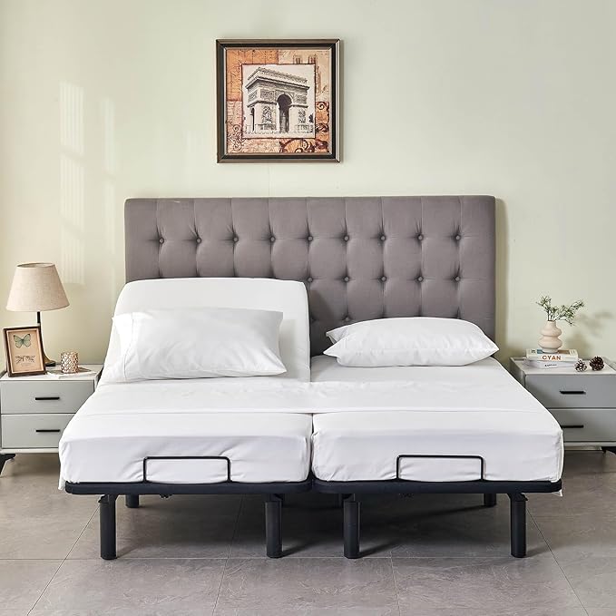 Kingnex Split Queen Sheets for Adjustable Bed Soft 1800 Microfiber 5 Pieces