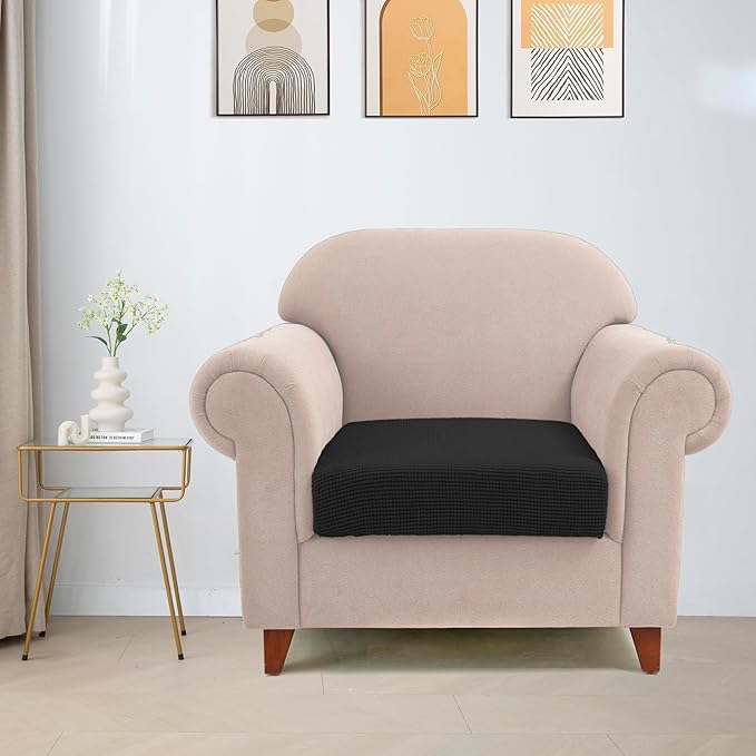 Water Repellent Armchair Seat Cushion Cover, Stretch Sngle Backrest Cover