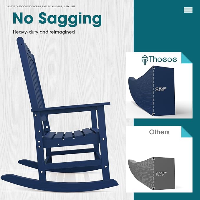 THOEOE Oversized Rocking Chair, Outdoor Rocking Chair