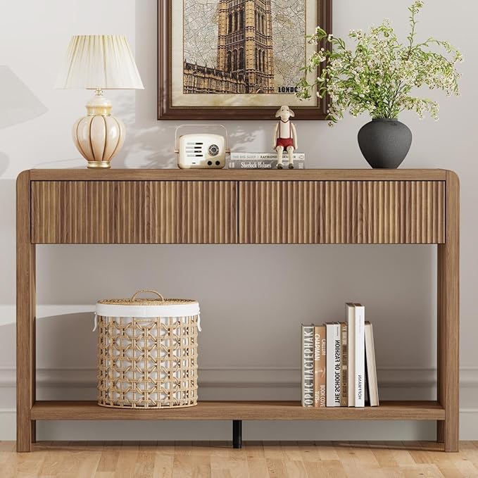 FATORRI Console Sofa Table for Entryway, Wood Foyer Tables for Living Room