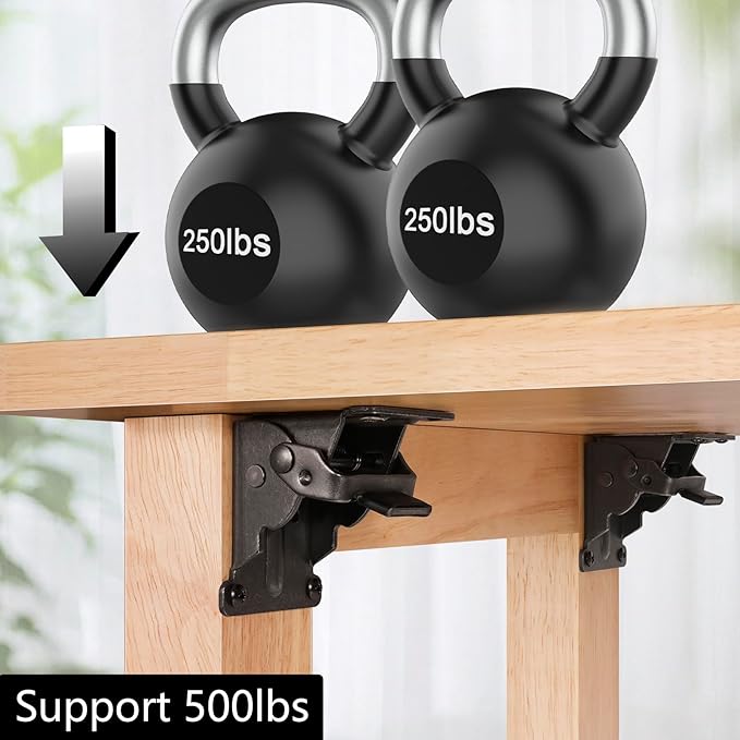 8 Pack Folding Brackets, Self-Lock Hinge