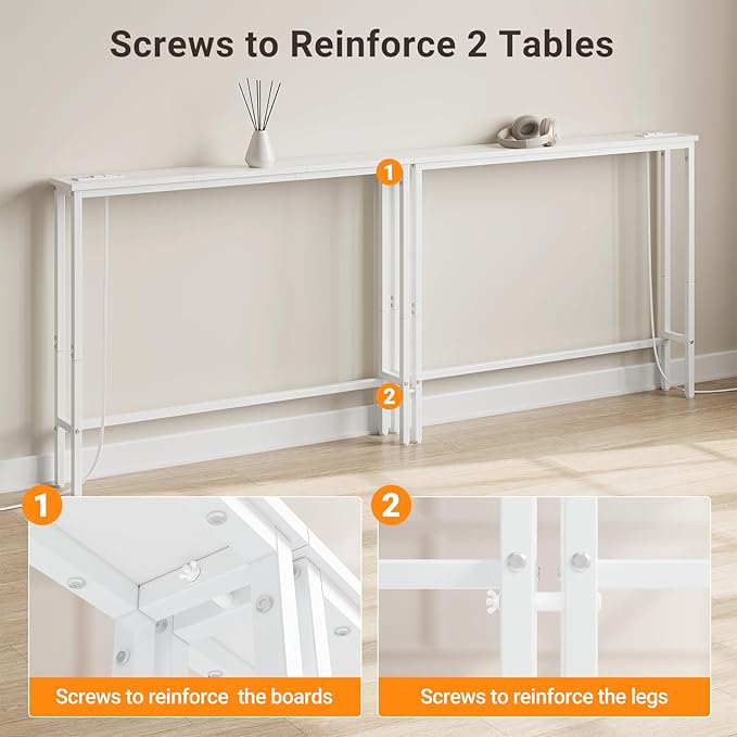 ELYKEN 5.9" Narrow Console Sofa Table