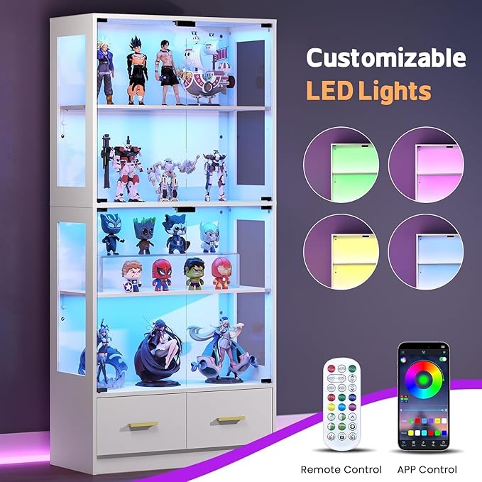 Lamtor Display Cabinet with Glass Doors