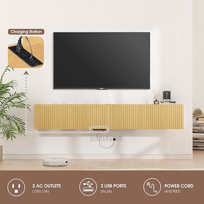 EazeHome 82" Floating TV Stand