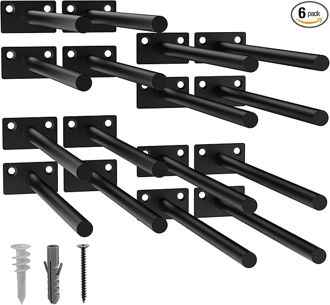 LEOPO 16-Pack 10 inch Floating Shelf Brackets, Hidden Shelf Bracket