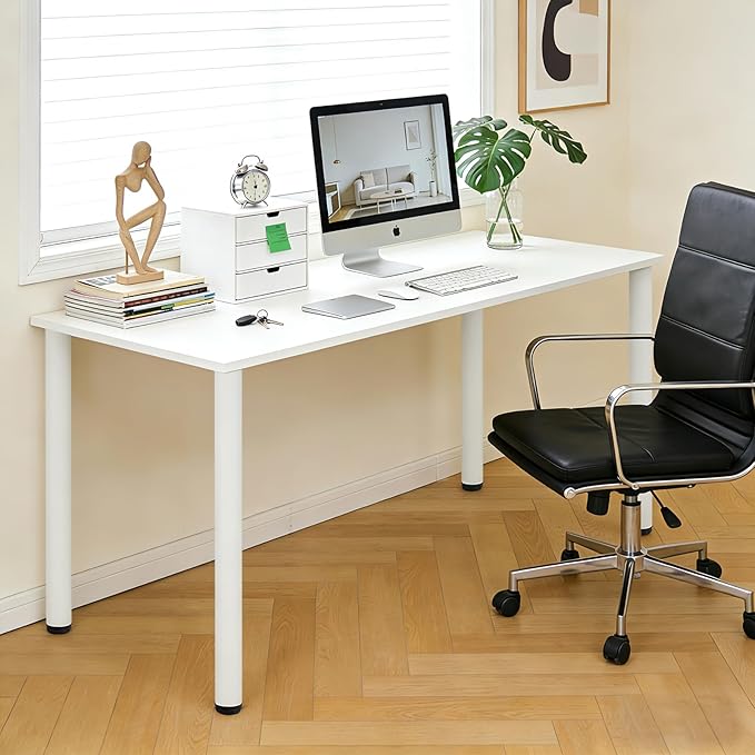QLLY 28 inch Adjustable Metal Desk Legs, Heavy Duty Furniture Table Legs