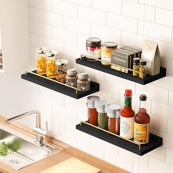 RYOFOBETTO Floating Shelves for Wall Decor, Living Room, Picture Frames