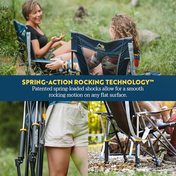 GCI Outdoor Comfort Pro Rocker Collapsible Rocking Chair & Outdoor Camping Chair