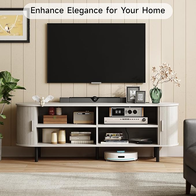 ONBRILL 63" TV Stand with Power Outlet