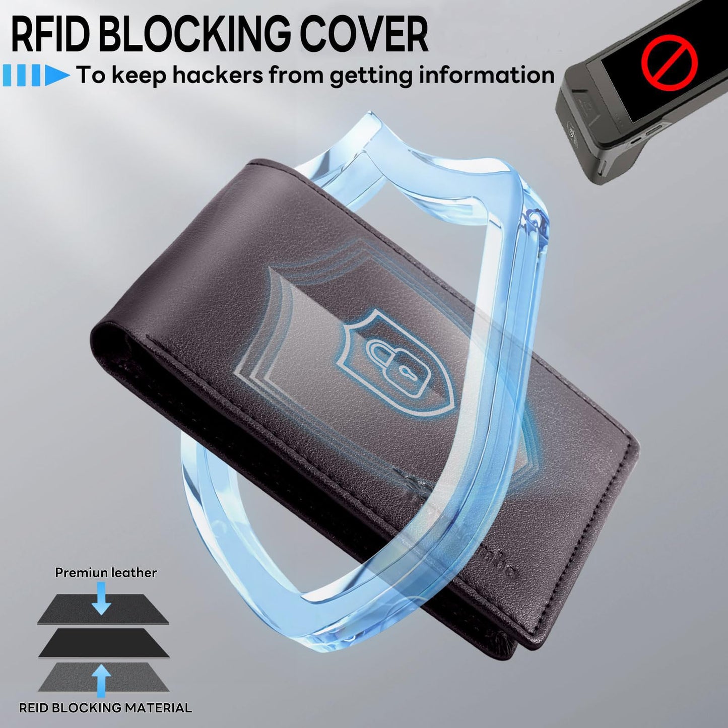 Wallet for Men, Premium Classic Mens Wallet Minimalist Slim Bifold Wallet, RFID Blocking Wallet with 10 Credit Card, 2 ID Window and 2 Cash Slots, Leather Compact Wallet, Front Pocket Card Holder