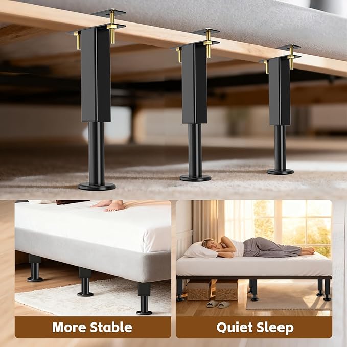 Bed Support Legs, 6.2-8 in Heavy Duty Metal Furniture Feet