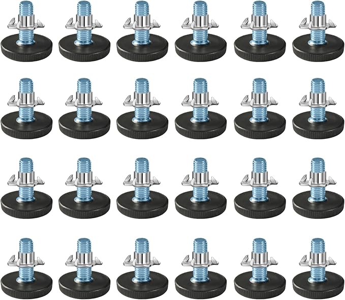 WAFJAMF 24 PCS M8 Thread Adjustable Furniture Levelers Screw in Threaded