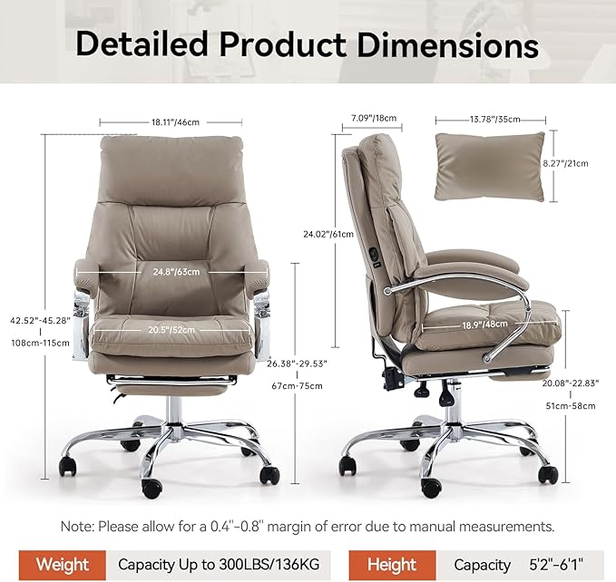 LEAGOO Heated and Massage Office Chairs