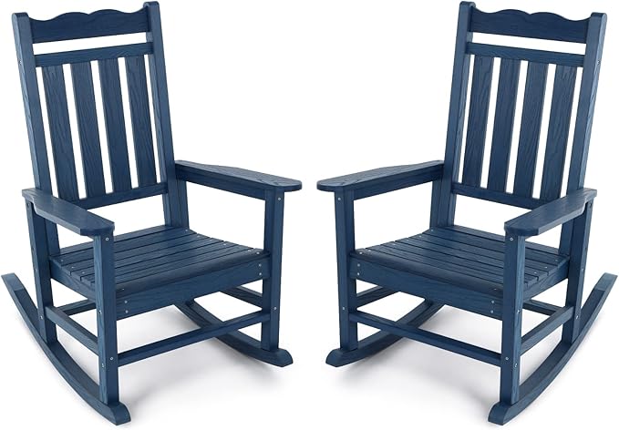 Stoog All-Weather Patio Rocking Chairs Set of 2, Outdoor Rocking Chair