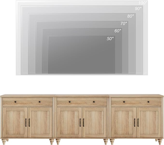 WAMPAT TV Stand for 100 inch TV