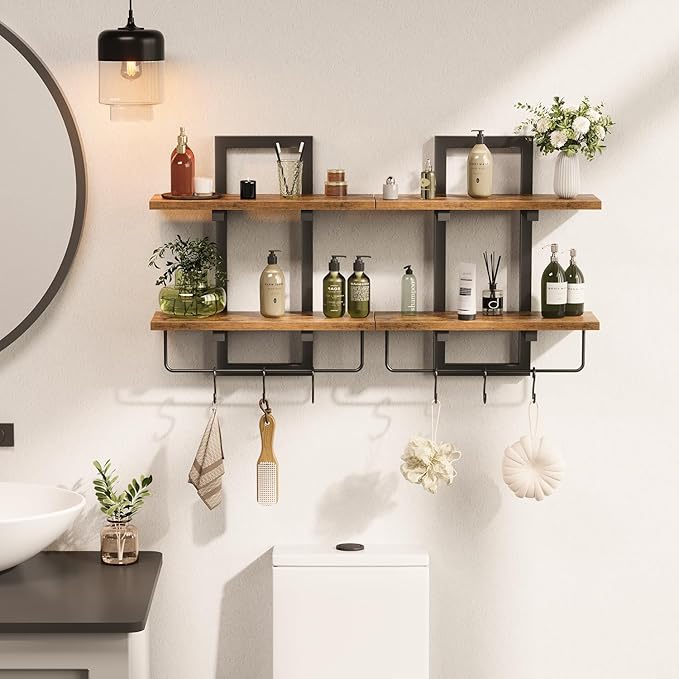 Creso hom Floating Shelves for Wall Set of 2, Wood Wall Shelf