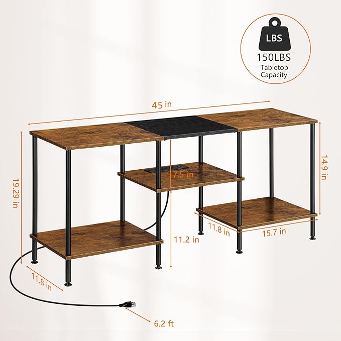 OYEAL Small TV Stand for Bedroom up to 50 inch Farmhouse TV Media Entertainment